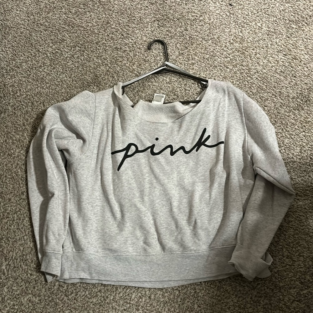 Pink off shoulder sweater
